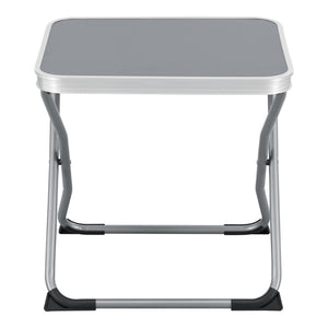 Stołek kempingowy i stolik 2 w 1 Barete 47x47x37 cm Szary [en.casa]