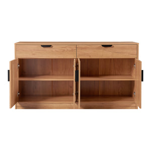Sideboard Varkaus 75x140x40cm MDF w optyce dębu [en.casa]