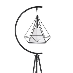 Lampa podłogowa Austell 171cm czarny/biały [lux.pro]