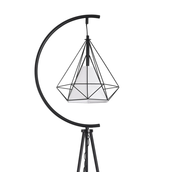 Lampa podłogowa Austell 171cm czarny/biały [lux.pro]