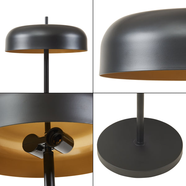 Lampa podłogowa Barton 2-light metal 159 cm czarna [lux.pro]