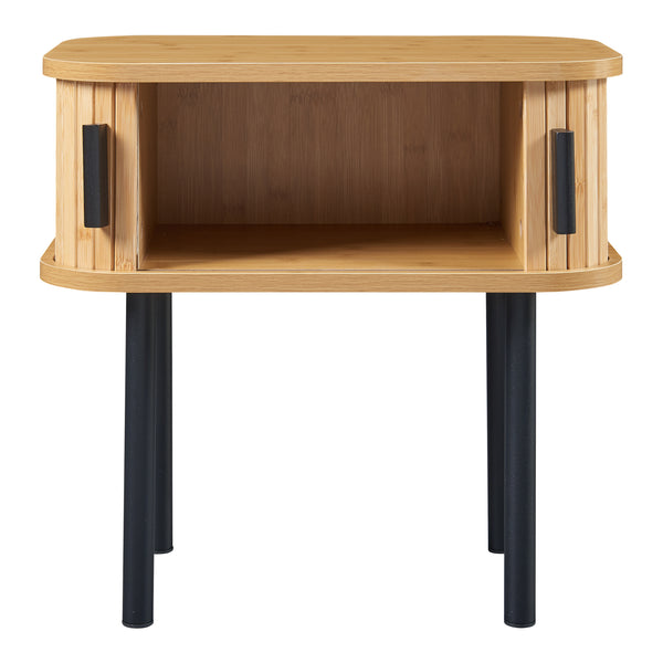 Stolik boczny Tvedestrand 48x30x45 cm kolory drewna/czarny [en.casa]