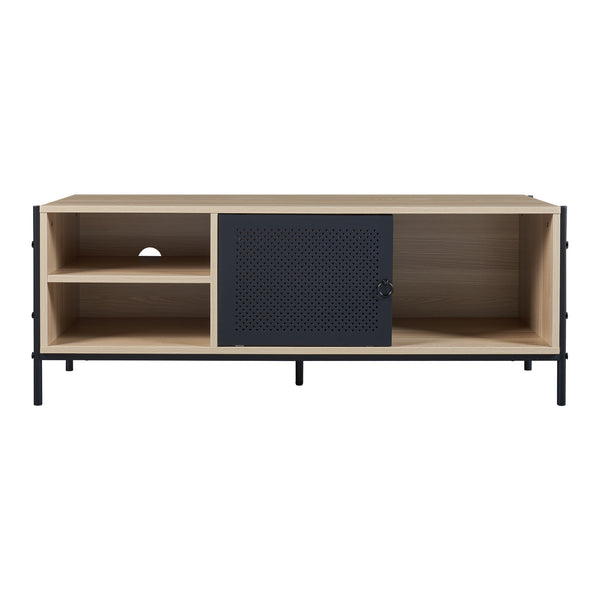 Szafka pod TV Tysnes 120x40x45 cm dąb/czarny [en.casa]