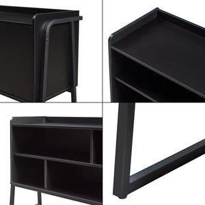 Szafka pod telewizor Storfjord 120x34x63 cm czarna [en.casa]