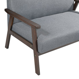 Sofa 2-osobowa tapicerowana Kinda 121x69x75 cm szara [en.casa]