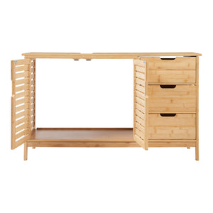 Szafka pod umywalkę Boksereys 60x100x35 cm bambus naturalny [en.casa]