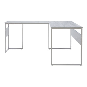 Biurko Karlstang w kształcie litery L 166x120x75 cm jasnoszare [en.casa]