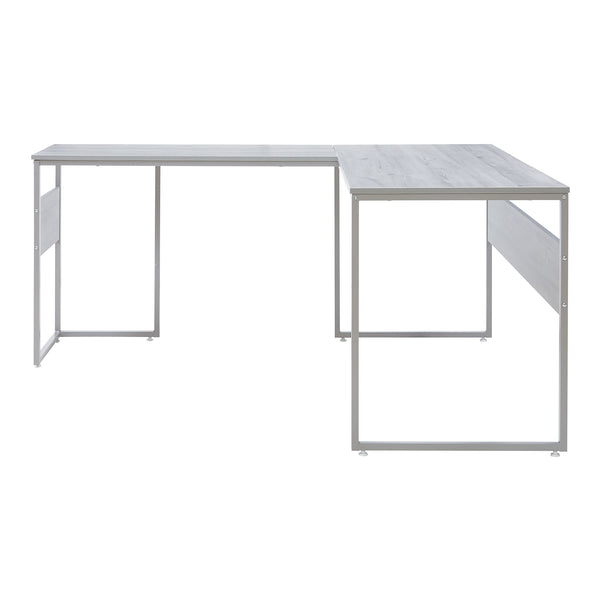 Biurko Karlstang w kształcie litery L 166x120x75 cm jasnoszare [en.casa]