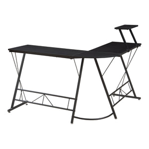 Yremso Biurko w kształcie litery L 122x122x98 cm czarne [en.casa]