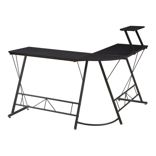 Yremso Biurko w kształcie litery L 122x122x98 cm czarne [en.casa]