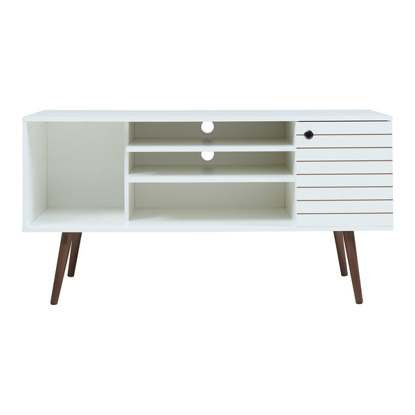 Szafka pod telewizor Vare 130x40x66 cm biała [en.casa]