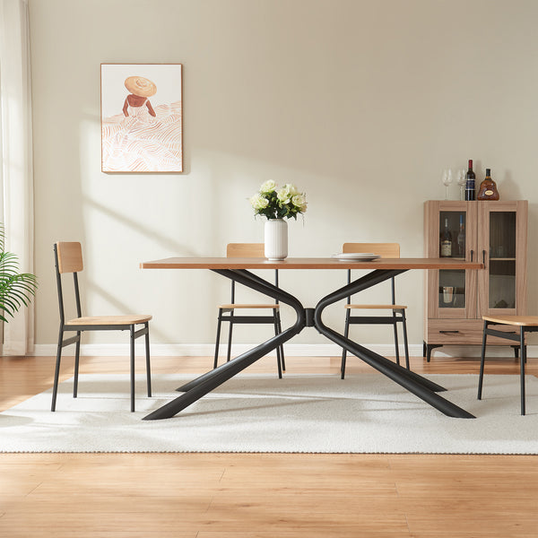 Stalowa rama stołu Havosanlurg 160x70x72 cm czarna [en.casa]