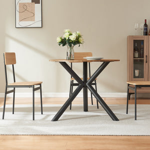 Viserinna stalowa rama stołu 94,5x94,5x73 cm czarna [en.casa]