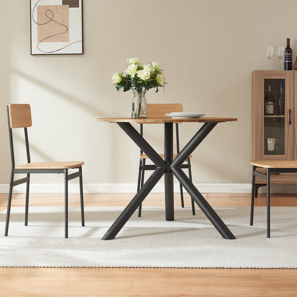 Viserinna stalowa rama stołu 94,5x94,5x73 cm czarna [en.casa]