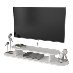Wisząca półka TV Targema 120x30x16 cm Biała [en.casa]