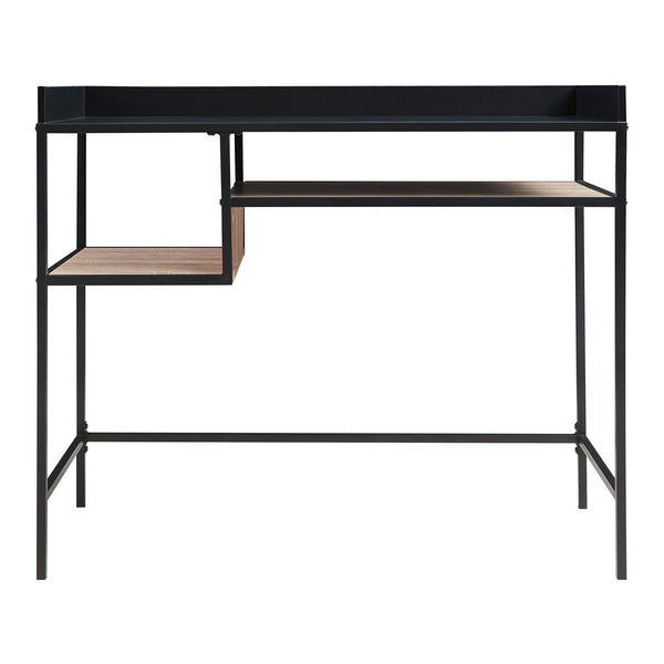 Biurko Belana 100x43x82 cm czarny/dąb [en.casa]