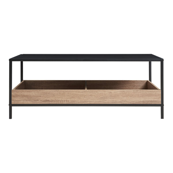 Stolik kawowy Belana 100x48x39 cm czarny/dębowy [en.casa]
