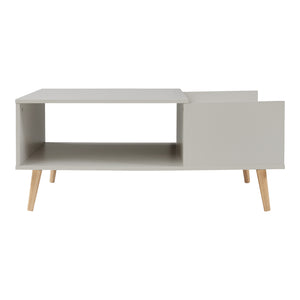 Stolik kawowy Hallevil z szufladą 106x59x44 cm Biały [en.casa]