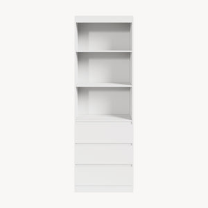Regał Les z 3 szufladami 180x60x35 cm Biały [en.casa]