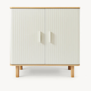 Kredens Ferrersp z 2 drzwiczkami 80x80x40 cm dąb/kolory piasku [en.casa]