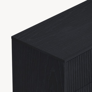 Komoda Nykapin 80x80x40 cm Czarna [en.casa]