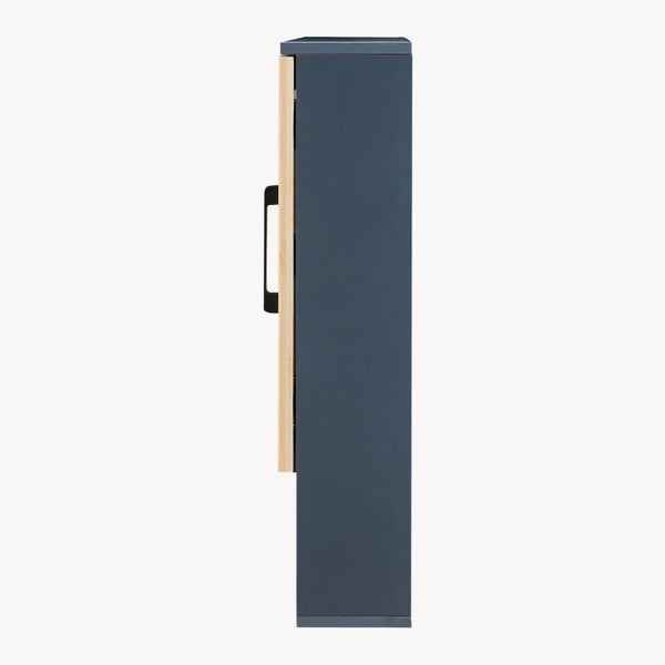 Szafka z lustrem Svanes 58x56x13 cm Ciemnoszary/Naturalny [en.casa]