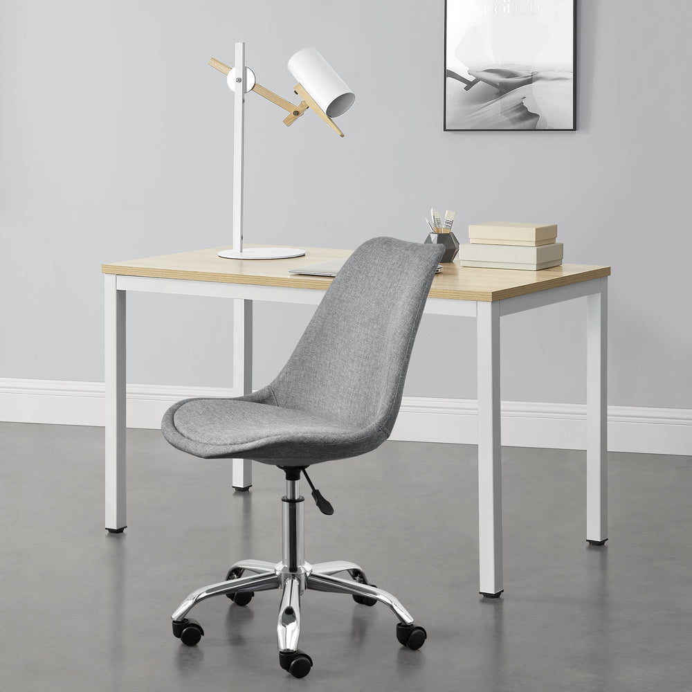Krzesło biurowe Atherton 83 - 93x48x55 cm jasnoszare [en.casa] - premiumXL