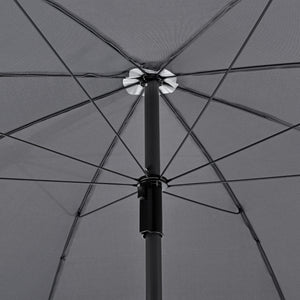Zestaw mebli ogrodowych Milagro krzesła ze stołem 4 krzesła i parasol czarny ciemnoszary en.casa
