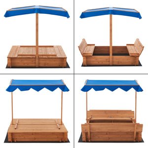 Piaskownica Kellenhusen z dachem 120x120x120cm [en.casa]