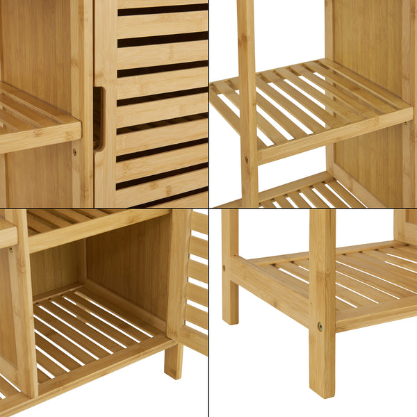 Szafka łazienkowa Vetlanda bambus 87x66x33 cm [en.casa]
