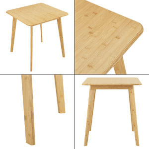 Närpes stół jadalny dla 2 osób bambus 75x70x70 cm [en.casa]
