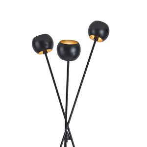 Lampa podłogowa Nykvarn 3-light metal czarna [lux.pro]