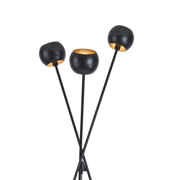 Lampa podłogowa Nykvarn 3-light metal czarna [lux.pro]