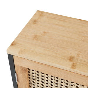Szafka łazienkowa Tervola 60x60x20 cm czarna/bambus [en.casa]