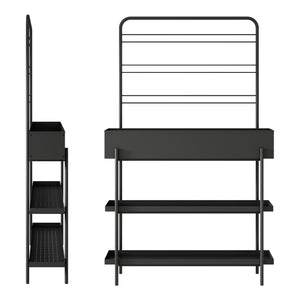 Stojak na rośliny zewnętrzne Aalsmeer metal 154x96x24 cm czarny [casa.pro]