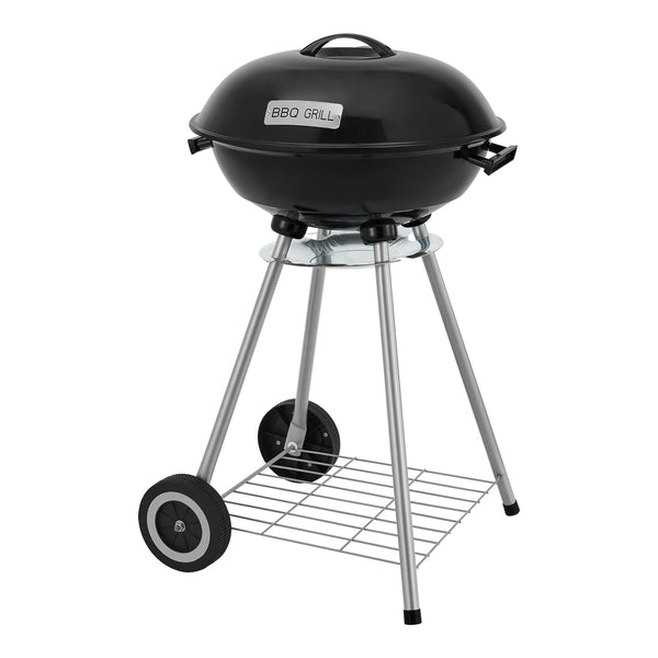 Apricena grill okrągły 80x49x47cm czarny [casa.pro]