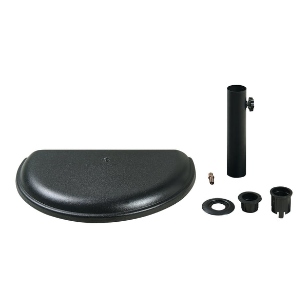 Stojak na parasol Bisenti betonowy 45x29x4,5 cm czarny 10 kg [casa.pro]