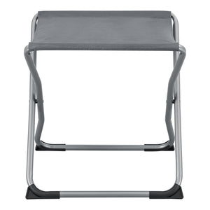 Stołek kempingowy i stolik 2 w 1 Barete 47x47x37 cm Szary [en.casa]