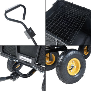 Wózek ręczny Corropoli 112x51 cm maks. 550 kg czarny/żółty [pro.tec]