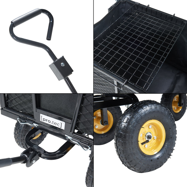 Wózek ręczny Corropoli 112x51 cm maks. 550 kg czarny/żółty [pro.tec]