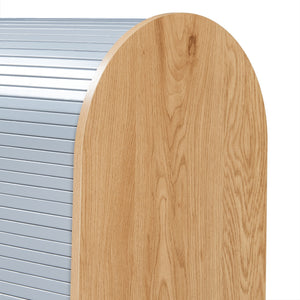 Szafka roletowa Kavlinge 80x60x40 cm bambus/szary [en.casa]