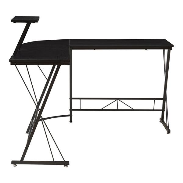 Yremso Biurko w kształcie litery L 122x122x98 cm czarne [en.casa]