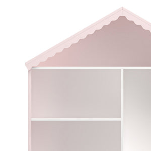 Półka dziecięca Vestnes 114x91x30 cm Cotton Candy/Biała [en.casa]