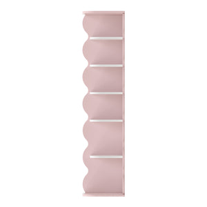 Półka narożna dla dzieci Vestnes 108x27x27 cm Cotton Candy/Biała [en.casa]