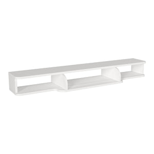 Wisząca szafka RTV Aar 135x30x16 cm biała [en.casa]
