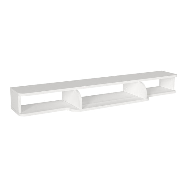 Wisząca szafka RTV Aar 135x30x16 cm biała [en.casa]