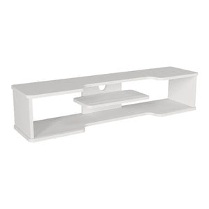 Wisząca szafka RTV Yrela 120x30x26 cm biała [en.casa]