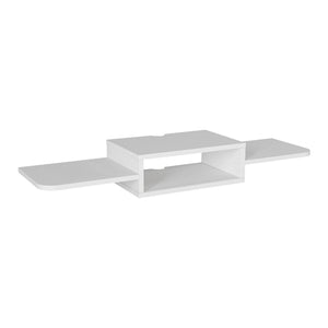 Wisząca półka TV Tar 115x30x16 cm biała [en.casa]