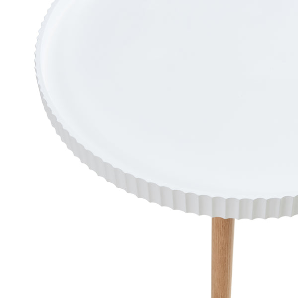 Stolik kawowy Bongard Ø60x45 cm biały [en.casa]