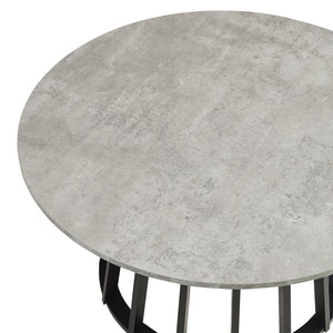 Stolik kawowy Buzzard Ø90x45 cm czarny/betonowy [en.casa]